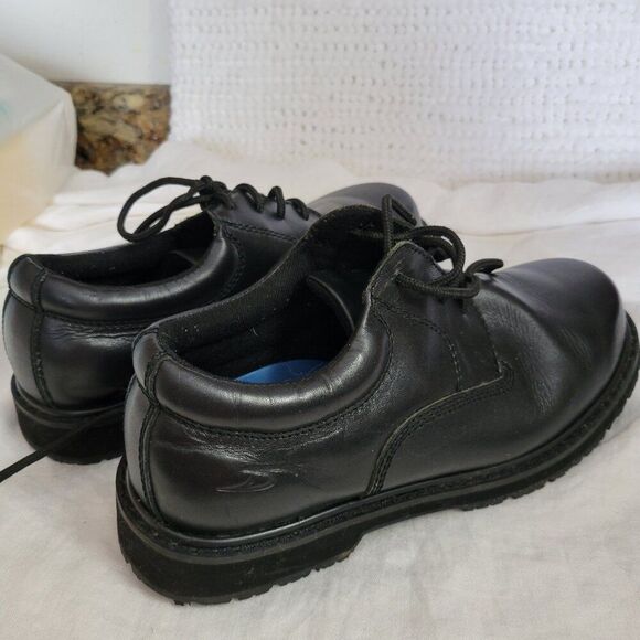 Dr. Scholl's Leather Sz 8 1/2 W Work Shoes Men's Paul Black Slip & Oil Resistant - Picture 14 of 15